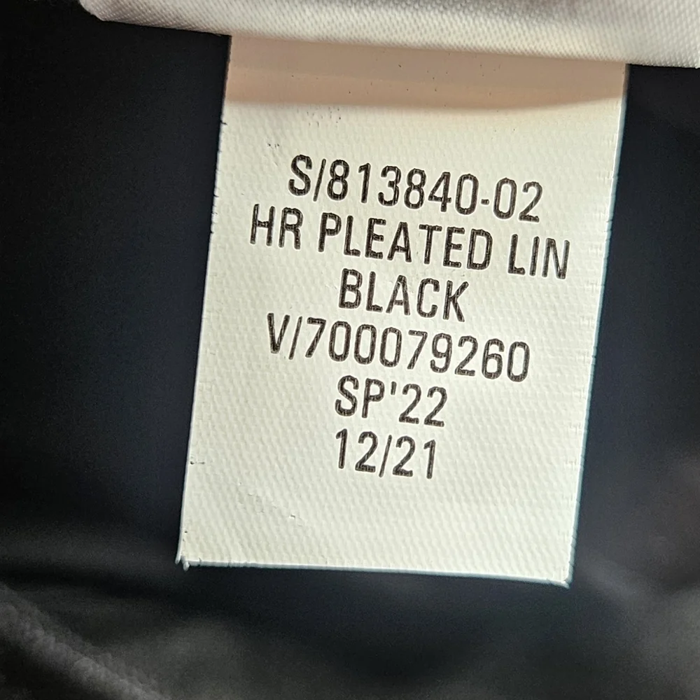 Banana Republic NEW 100% Linen High Rise Pleated Pants Black Size 0